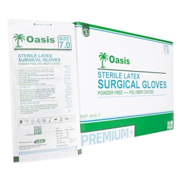 Generic Powder Free Latex Surgical Gloves, Size 7, 50 Pair/Box