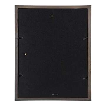 DesignOvation Gallery Wood Photo Frame Set for Customizable Wall Display, Charcoal Gray 11x14 matted to 8x10, Pack of 4