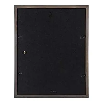 DesignOvation Gallery Wood Photo Frame Set for Customizable Wall Display, Charcoal Gray 11x14 matted to 8x10, Pack of 4