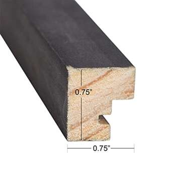 DesignOvation Gallery Wood Photo Frame Set for Customizable Wall Display, Charcoal Gray 11x14 matted to 8x10, Pack of 4