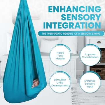 Sensory Swing for Kids | 360° Hardware Indoor | Therapy Tool for Special Needs Snuggle Grey Cuddle ...