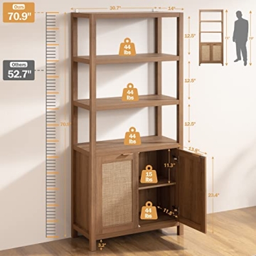 SICOTAS Stylish 5 Tier Bookshelf for Home Storage