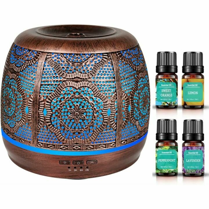 500ML Essential Oil Diffuser with 4 Essential Oils