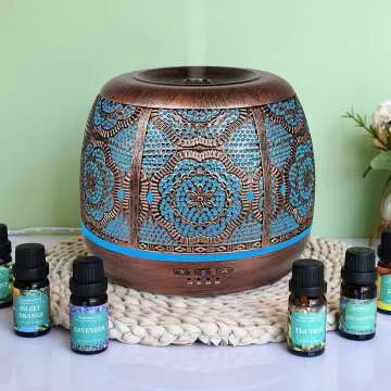 500ML Essential Oil Diffuser with 4 Essential Oils