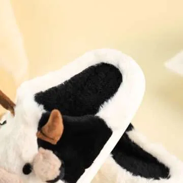 Gaolinci Cartoon Cow Slippers for Women - Cozy Indoor Wear