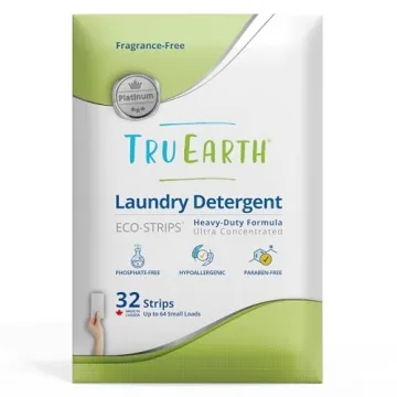 Tru Earth Platinum Heavy Duty Eco-Friendly Laundry Detergent Sheets - 64 Loads, Fragrance Free