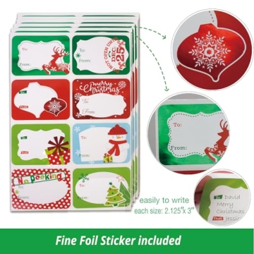 Large White Gift Wrap Boxes with Lids & Foil Stickers