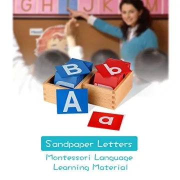 Montessori Sandpaper Letters Set for Early Learning