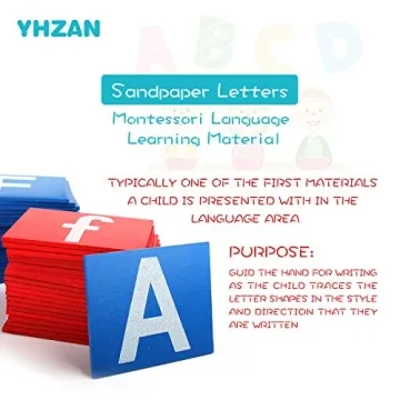 Montessori Sandpaper Letters Set for Early Learning