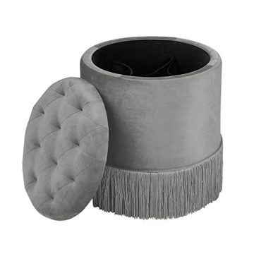 Stylish Inspire Me! Home Décor Serena Velvet Ottoman