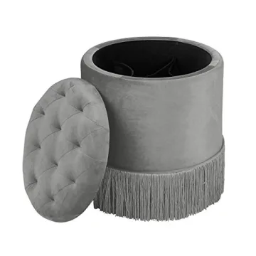 Stylish Inspire Me! Home Décor Serena Velvet Ottoman