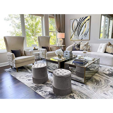 Stylish Inspire Me! Home Décor Serena Velvet Ottoman