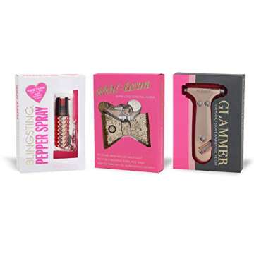 BLINGSTING Safety Kit - includes Emergency Auto Escape Seat Belt Cutter & Window Break Tool, Persona...