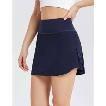 BALEAF Pleated Tennis Skirt Skorts Skirts for Woman High Waisted Lightweight Athletic Golf Workout w...