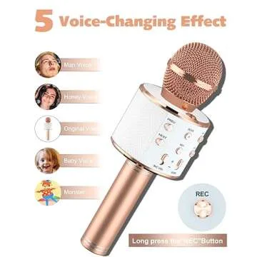 Ankuka Kids Karaoke Microphone 2 Pack, Wireless Bluetooth Karaoke Microphone for Singing Portable Handheld Mic Speaker Machine, Christmas Birthday Gifts for Girls Ages 4, 5, 6, 7, 8, 9, 10, 12+