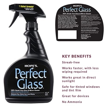 HOPE'S Perfect Streak-Free Glass Cleaner Spray for Home