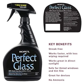 HOPE'S Perfect Streak-Free Glass Cleaner Spray for Home