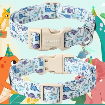 ARING PET Dinosaur Dog Collar for Small to Medium Dogs - Cute and Adjustable