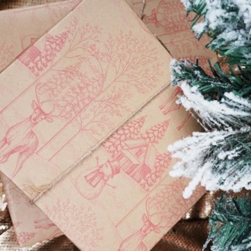 LaRibbons Jumbo Kraft Christmas Gift Wrap with Jute Twine
