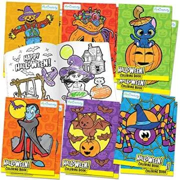 ArtCreativity Halloween Sticker Set and Coloring Books