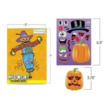 ArtCreativity Halloween Sticker Set and Coloring Books