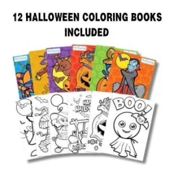 ArtCreativity Halloween Sticker Set and Coloring Books
