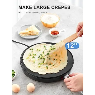 Compact Reemix Electric Crepe Maker and Griddle for Perfect Breakfasts