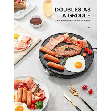 Compact Reemix Electric Crepe Maker and Griddle for Perfect Breakfasts