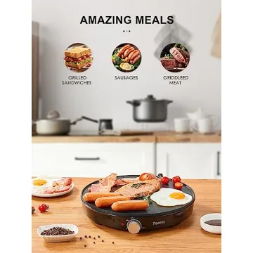 Compact Reemix Electric Crepe Maker and Griddle for Perfect Breakfasts
