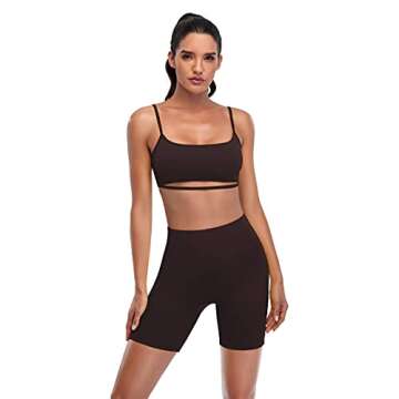 LuFeng Women's Suit Two Pieces Set Sexy Sleeveless Strapless Crop Top and Shorts Set Black S