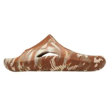 Crocs Unisex Mellow Recovery Slides Sandal, Marbled Cognac, 7 Women/5 Men