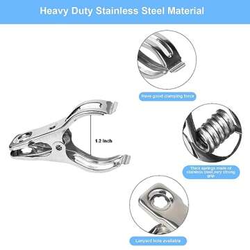 Stainless Steel Garden Clips - 50 Pcs Durable Greenhouse Clamps