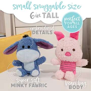 Disney Baby Cuteeze Stuffed Animals Eeyore Piglet 2 Piece
