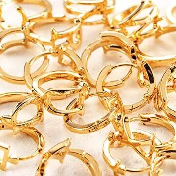 VACRONA Women Gold Hoop Earrings Huggie Initial Sleeper 14K Gold Plated Small Hypoallergenic Personalized Letter Jewelry Gift J