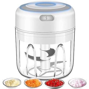 Electric Mini Garlic Chopper - Portable Food Processor for Easy Meal Prep