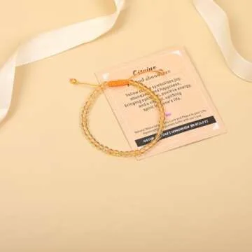 4mm Citrine Handmade Bracelet for Abundance and Joy