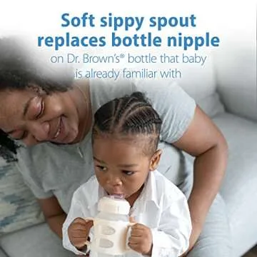 Dr. Brown's Wide-Neck Sippy Bottle - 100% Silicone & Easy-Grip