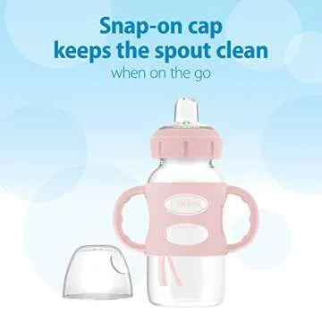 Dr. Brown's Wide-Neck Sippy Bottle - 100% Silicone & Easy-Grip