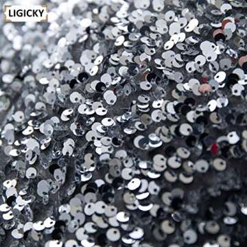 LIGICKY Luxury Series Glitzy Sequin Throw Pillow Covers Sparkling Decorative Glam Glitter Square Cushion Cover Pillow Cases for Sofa Couch Bedroom Home Party Decor (18 x 18 Inches, Silvery Grey)