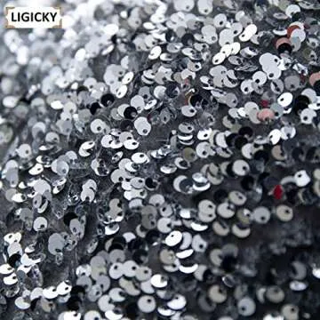 LIGICKY Luxury Series Glitzy Sequin Throw Pillow Covers Sparkling Decorative Glam Glitter Square Cushion Cover Pillow Cases for Sofa Couch Bedroom Home Party Decor (18 x 18 Inches, Silvery Grey)