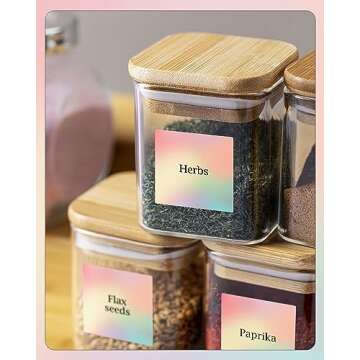 MUNBYN 2x2 Rainbow Thermal Labels - 500 Sheets