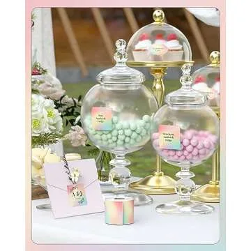 MUNBYN 2x2 Rainbow Thermal Labels - 500 Sheets