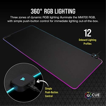 CORSAIR MM700 RGB Extended Cloth Gaming Mouse Pad