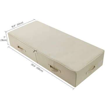 iwill CREATE PRO Ultra Large Under Bed Storage Organizer Box with Lid, Folding Design with 6 Handles...