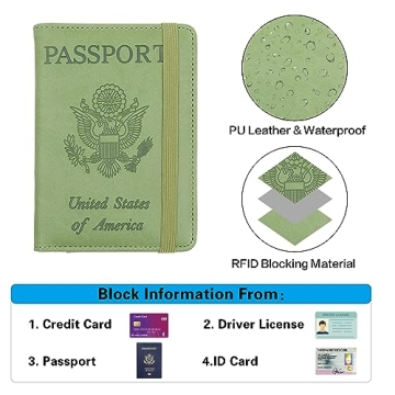 Melsbrinna Waterproof RFID Blocking Passport Holder Travel Wallet