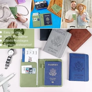 Melsbrinna Waterproof RFID Blocking Passport Holder Travel Wallet