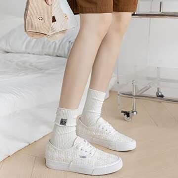 Cute Smiling Face Crew Socks Set for Women and Students