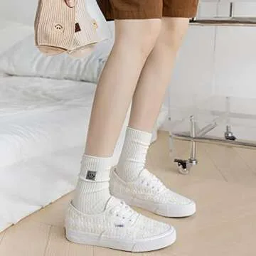 Cute Smiling Face Crew Socks Set for Women and Students