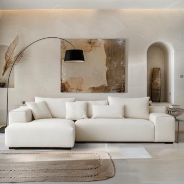 Comfy Modular L Shaped Sectional Sofa for Living Room