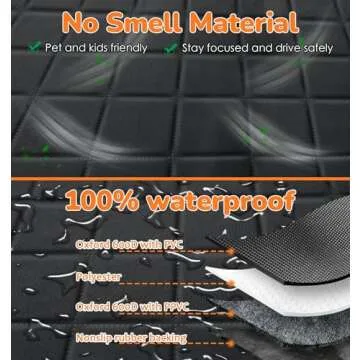 URPOWER Dog Seat Cover 100% Waterproof Hammock 600D Heavy Duty Scratch Proof Nonslip Durable Soft Pet Back Seat Covers for Cars Trucks and SUVs